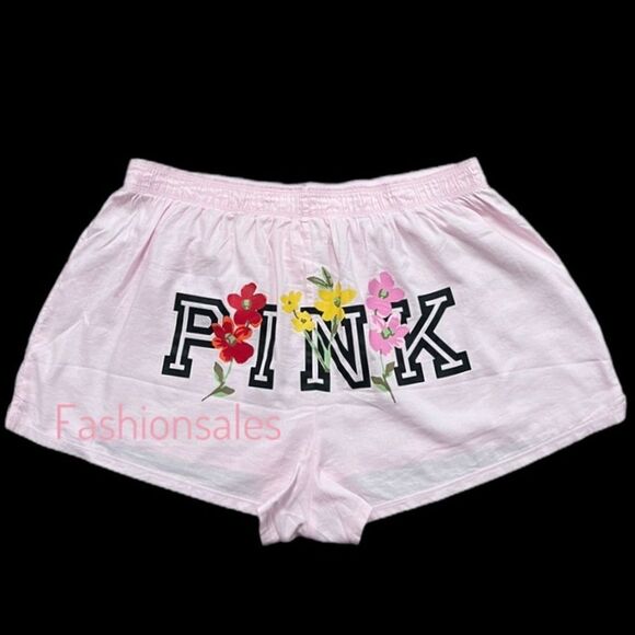 Victoria’s Secret Pink Soft Flannel shorts Pink Logo on back  Pink Xlarge… - Picture 1 of 3